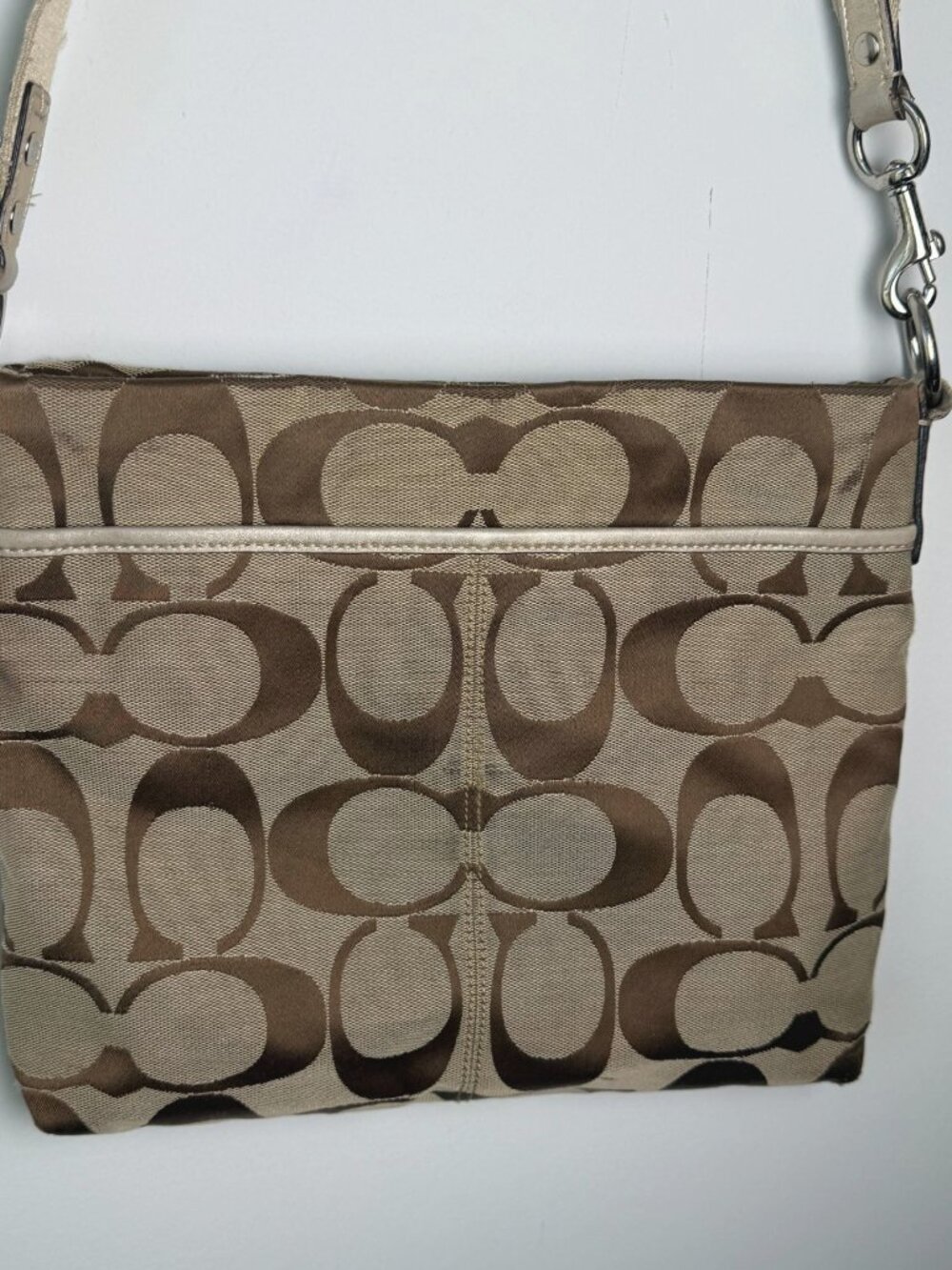 Coach 2010 Signature Jacquard Crossbody Shoulder Bag Style F14869 Y2K - Picture 3 of 10